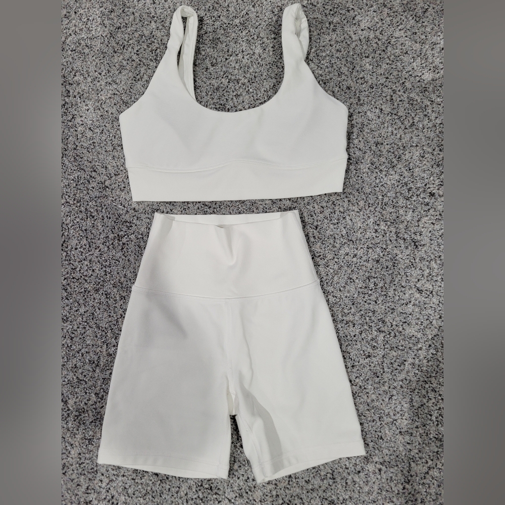 Aerie goals bike shorts and bra set